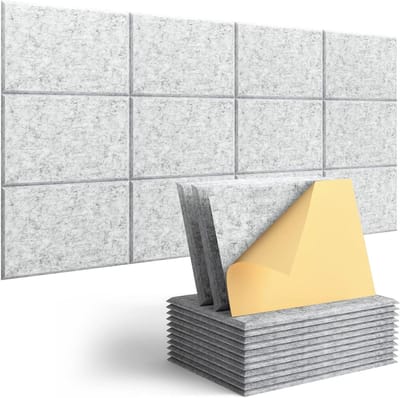 Akoestische panelen, geluidswerende panelen voor akoestische behandeling - 12 stuks, 12" X 16", hoge dichtheid