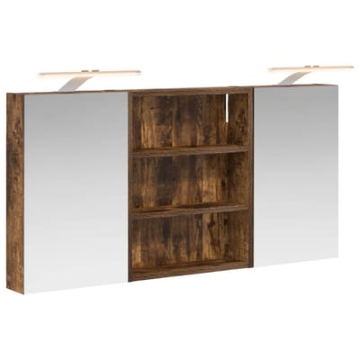 vidaXL Badkamerkastenset 3 st 100 x 10,5 x 50 cm Bewerkt hout