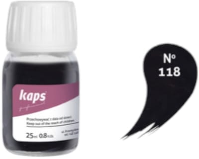 Kaps super color leer & kunstleer verf inc.cleaner - (118) Zwart - 25ml