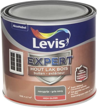 Levis - Expert Hout Lak Buiten High Gloss - Navygrijs - 0,5 L