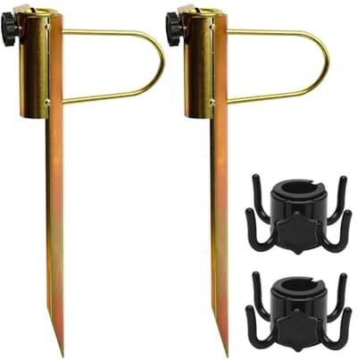 Metalen Parasolhouder set van 2 - Grondpen voor Parasol met 20-35 mm Diameter