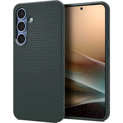 Spigen Liquid Air Hoesje Geschikt voor Samsung Galaxy S25 - Back Cover Flexibel TPU Groen