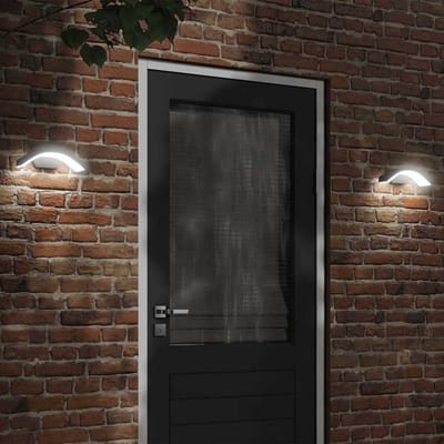 vidaXL Buitenwandlampen 2 st LED gegoten aluminium zwart