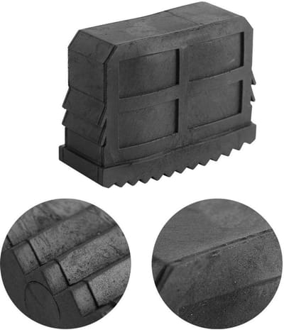 Dailygoods- Geleidervoetjes Antislip - Vervangingspads - Rubber - Voetbescherming - Ladder Voetjes - 2 Stuks - Hoogwaardig Rubber - Laddervoetjes
