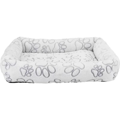 Hondenmand Trixie - Nando Hoekig Lichtgrijs - 60x50 cm, Pluche, Polyester, Schuimrubber Vulling