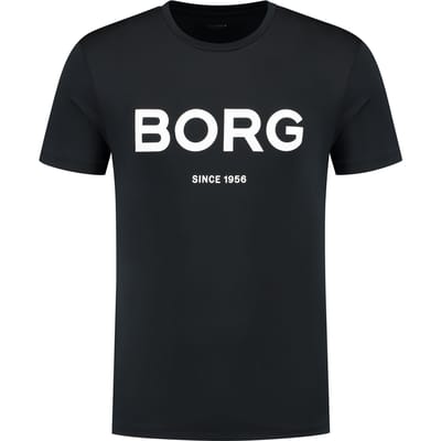 Björn Borg BB Logo Performance-  T-Shirt - Tee - Top -Sport - Heren - Maat M - Zwart