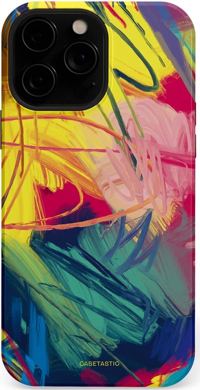 Casetastic Hoesje Geschikt voor Apple iPhone 13 Pro Max Magsafe - Stijlvolle Beschermende Duo-layer Case - Kleurenstorm
