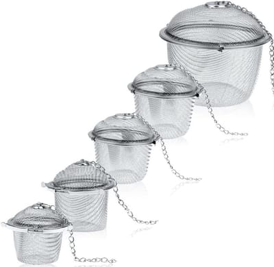 Reinigingsmanden Set - Onderdelen Houders - Ultrasoon Reinigen - Veilig Afdekking - 5 Maten - Zilver