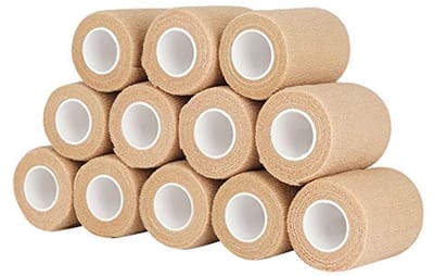 Multifunctioneel Zelfklevend Verband - 12 Rollen Bandages 7,5 cm x 4,5 m (Beige)