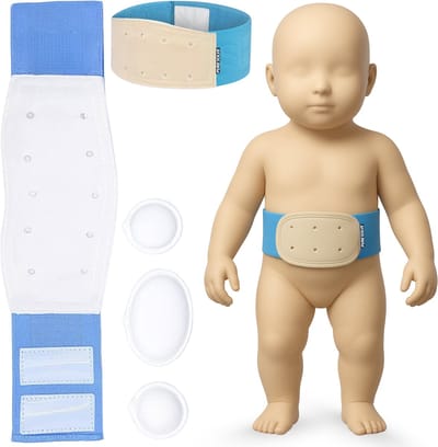 Baby navelbreuk riem - navelbreukgordel - orthopedische band met navelsteun - blauw