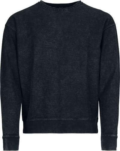 R.E.D. Rock-Engineered Design Zwarte sweater met ronde hals - Heren - XXL