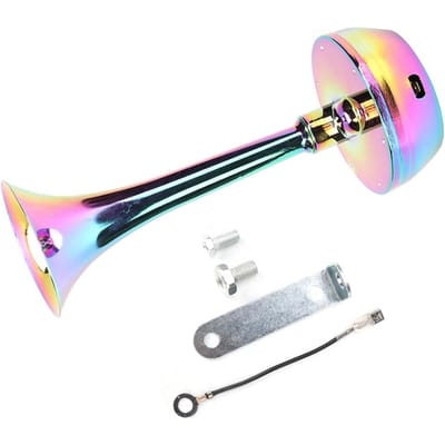 Kleurrijk Luchttoeter Trompet Pomp Pijp voor Auto Vrachtwagen Trein Boot Metaal 12V white