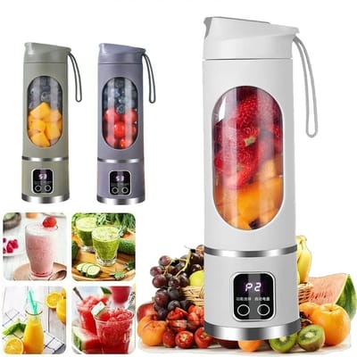 Innovastore Sapcentrifuge - Juicer - Mini blender - Reissapcentrifuge - Smoothieblender - Sapbeker - |Oplaadbaar - 450ml - Wit