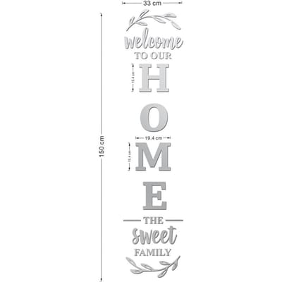3D Spiegel Muurstickers Engelse Letters Thuis Familie Zelfklevende Acryl Stickers Voor Huis Kamer Decor Huisdecoratie Accessoires