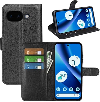 MobyDefend Hoesje - Geschikt voor Google Pixel 10a - Kunstleren Wallet Book Case (Sluiting Voorkant) - Zwart