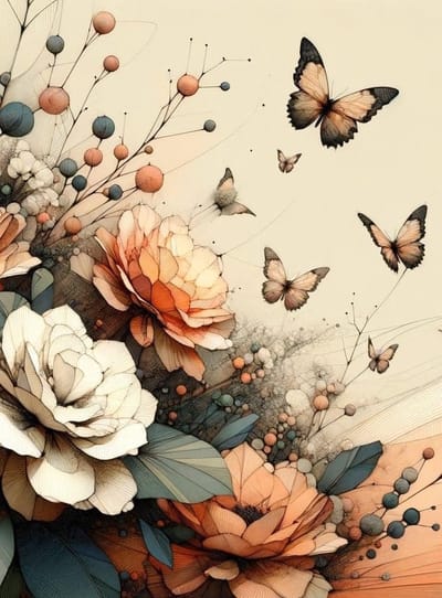 Peach Oasis- Mint by Michelle decoupage papier A3