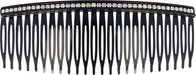 Haarsoires Haarspeld Sierkam Opsteekkam 13cm - Strass Steentjes - Grove Tand - Zwart - Haarversierkam - Haar Versiering