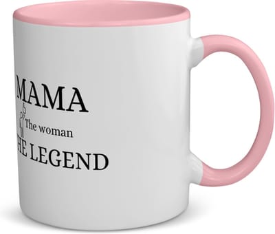Akyol - mama the woman the legend koffiemok - theemok - roze - Mama - moeder - moederdag - cadeau - verjaardag - geschenk - 350 ML inhoud
