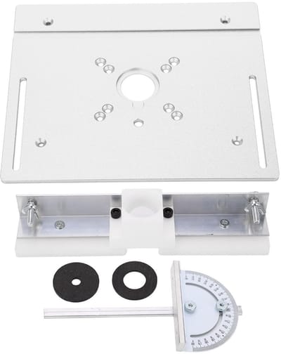 Allecto - Aluminium Milling Table Saw Insert - Houtbewerking - C8 Router Lift Systeem - Precisie - Duurzaam - Efficiënt - Voor hobbyisten - Geschik...