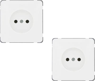 PEHA wandcontactdoos | serie Standaard | zonder randaarde | inbouw | wit | DUOPACK 2 STUKS