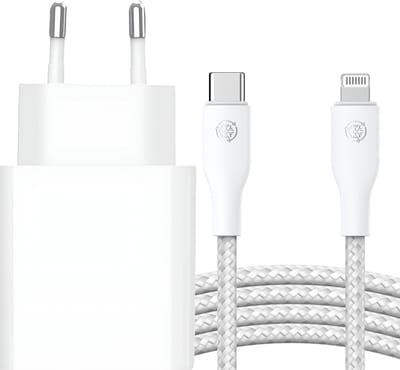 20w usb-C Power Adapter geschikt voor iPhone + Lightning naar usb-C Kabel 3 Meter - Snellader 14 Pro Max / 13 / 12 / 11 / XR / XS / X / Pro / Max
