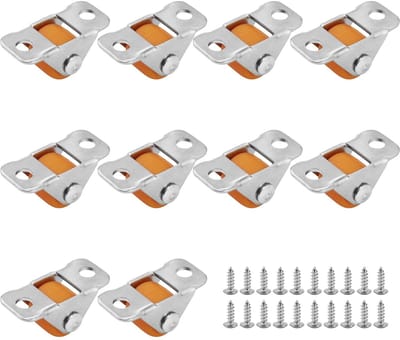 Dailygoods- Bokwielen 10 Stuks - Rubber - Zwenkwielen - Meubelwielen - Transportwielen - Metalen Plaat - Lichtgewicht en Duurzaam