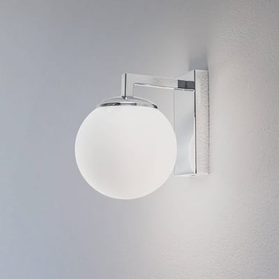 Argon LED wandlamp Aseor, glas, chroom