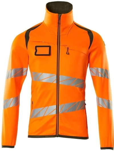 Mascot Accelerate Safe Fleecetrui met rits 19103-315 - hi-vis oranje/mosgroen - L
