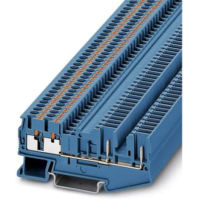 Phoenix Contact 3209675 Doorgangsserieklem 5.2 mm Snelaansluiting Blauw 50 stuk(s)