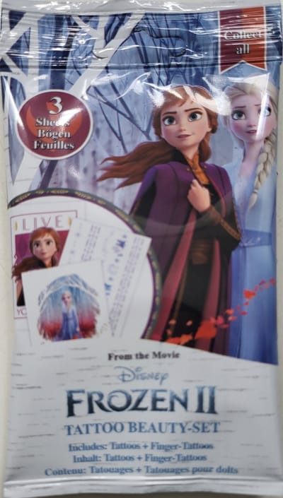 Frozen II Tattoo beauty set (3 vellen tattoos en vinger-tattoos)