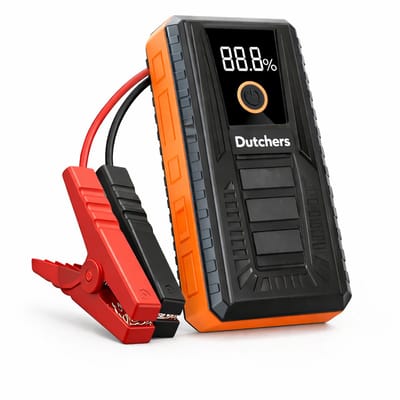 Dutchers® Jumpstarter Auto - Accu Booster 12V met Powerbank & LED Zaklamp - Startkabel Hulp voor Lege Accu - Auto - Motor - Scooter