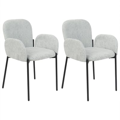 ALBEE - Eetkamerstoel set van 2 - Mintgroen - Polyester