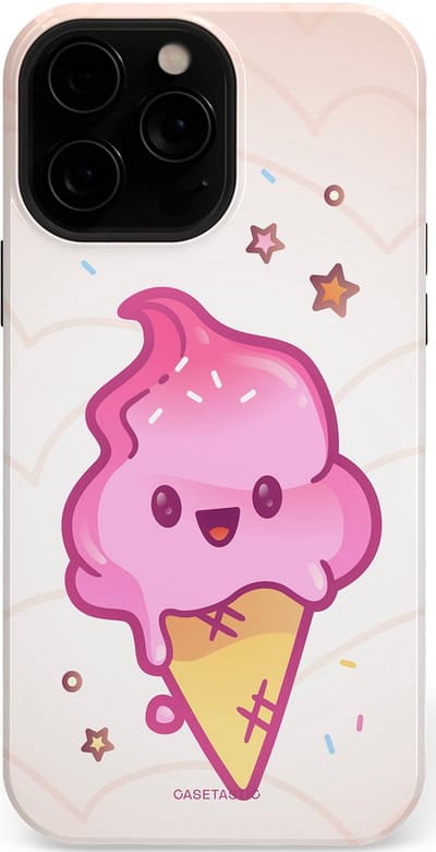 Casetastic Hoesje Geschikt voor Apple iPhone 13 Pro Magsafe - Stijlvolle Beschermende Duo-layer Case - Roze Kawaii Dessert