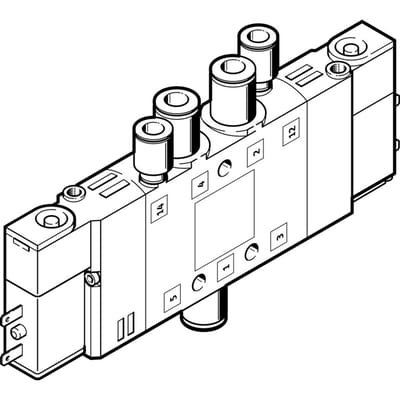 Festo 5/2 Bistabiel Lucht Magneetventiel QS-4 180L/Min - 196879