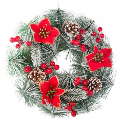 Hangzhou A Link Star Technology - Kerstdecoratieve Krans - 20cm - Natuurlijk - Lichtgewicht