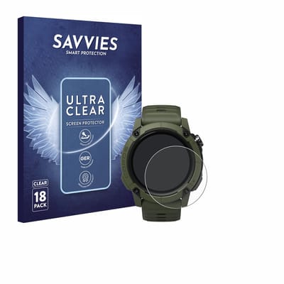 Savvies - Screenprotector voor Coros NOMAD - Folie Beschermfolie transparant 18 Stuks