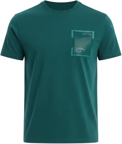 OMBRE T-shirt - Regular Fit - Katoen - Korte Mouw Donkergroen S