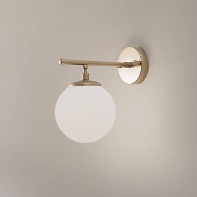 Opviq Wandlamp Roe, goudkleurig, glas, hoogte 24 cm, E14