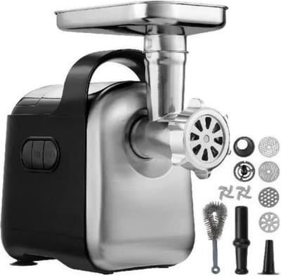 Gehaktmolen deluxe - Zwart - Professioneel - Compact - RVS - Vleesmolen