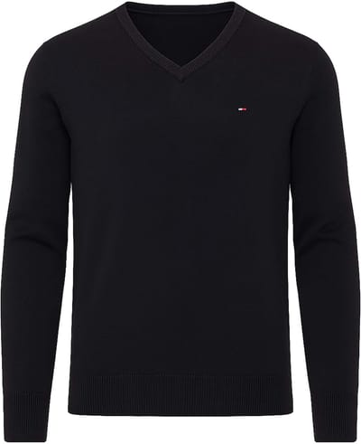 Trui Tommy Hilfiger Essential Cotton V Neck - Fashion Wear - Volwassen