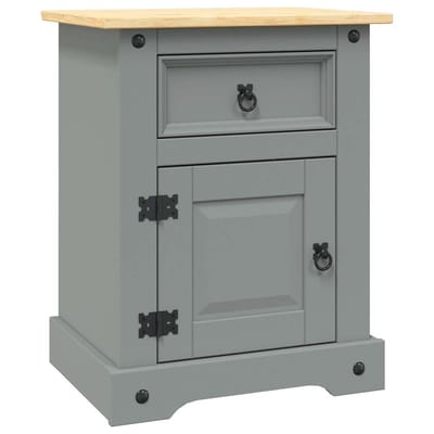 vidaXL - Nachtkastje - 53x39x67 - cm - Mexicaans - grenenhout - Corona-stijl - grijs