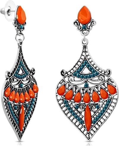 Montebello Oorbellen Vintage FEF309 - Bijoux - Boheems - 70x34mm