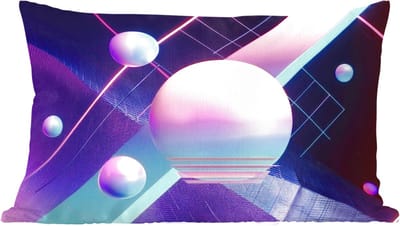 Sierkussens - Kussentjes Woonkamer - 60x40 cm - Cirkels - Vlakken - Abstract - Blauw
