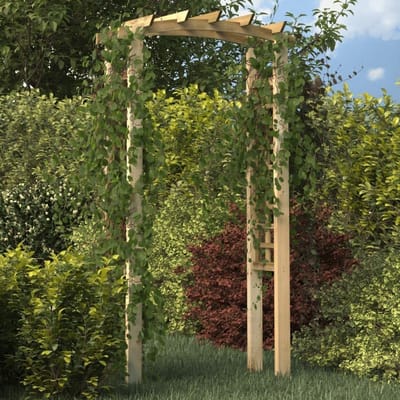 Houten Tuinboog - Rozenboog Klimplanten - Decoratieve Entree - Geïmpregneerd Grenenhout - 110 x 60 x 210 cm - Groen