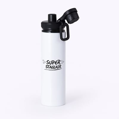 Hacebo® - Super stagiair waterfles met draaidop zwart - Stagiair - beste stagiair - werk - afscheidscadeau - verjaardagscadeau - kado - water fles - 850ML