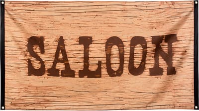 Boland - Polyester vlag Wild West 'Saloon' - Cowboys & Indianen - Cowboy & Indianen