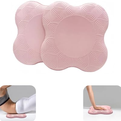 2 stuks matjes - kniekussens - elleboogbeschermers - knielend kussen - balansondersteuningskussens - uniseks - waterdicht - sportaccessoires - geschikt voor pilates, yoga, meditatie (roze, 20*20cm)