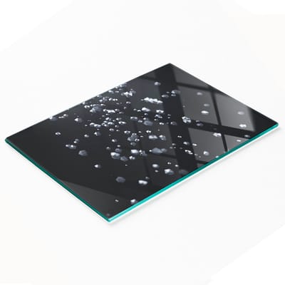 Snijplank van gehard glas met decoratieve 3D-afbeeldingen, 80x52 cm