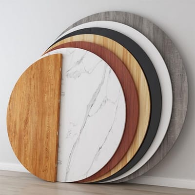 Ronde Houten Eettafel - Opvouwbaar Aanrecht - Eten en Werken - Vouwontwerp Zonder Montage - 110 cm - Wit