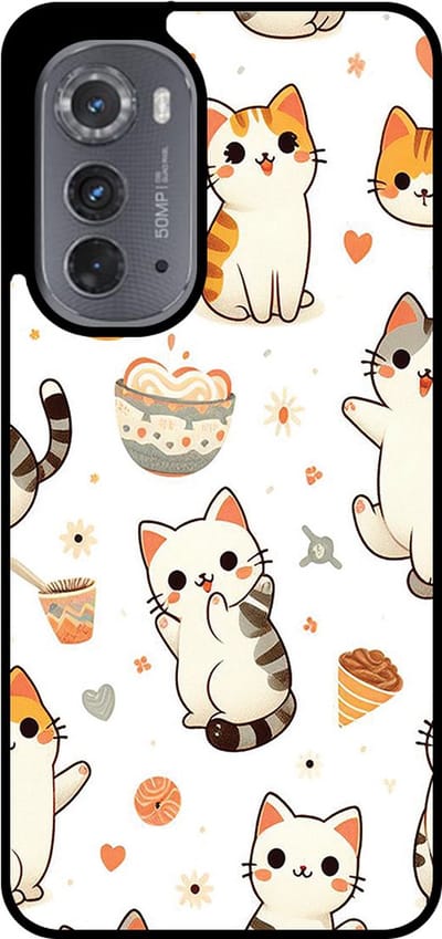 Smartphonica Telefoonhoesje Geschikt voor Motorola Edge 2022 met katten opdruk - TPU backcover case cat design geschikt voor Motorola Edge 2022